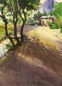 Arif Ansari, 11 x 15 Inch, Water Color on Paper, Landscape Painting, AC-AAR-056